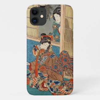 Classic vintage ukiyo-e two geishas Utagawa art Case-Mate iPhone Case