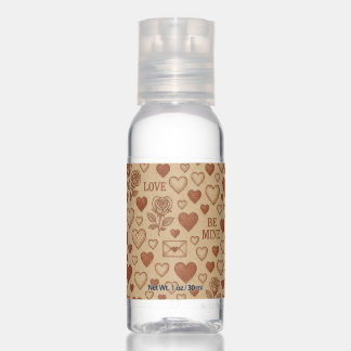 Classic, vintage Valentine's Day patterned Hand Sanitizer