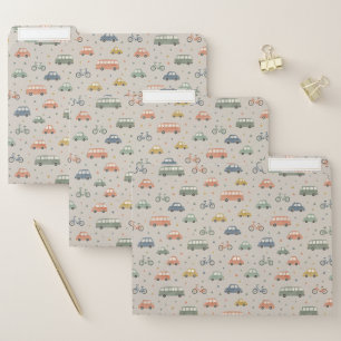 Classic Vintage Vehicles File Folder