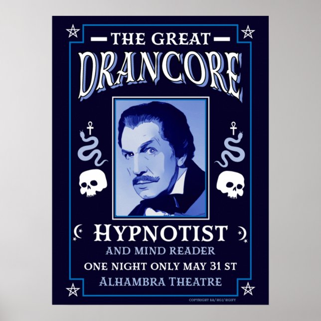Classic vintage victorian Hypnotist Poster (Front)