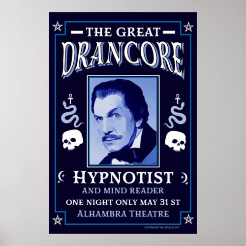 Classic vintage victorian Hypnotist Poster