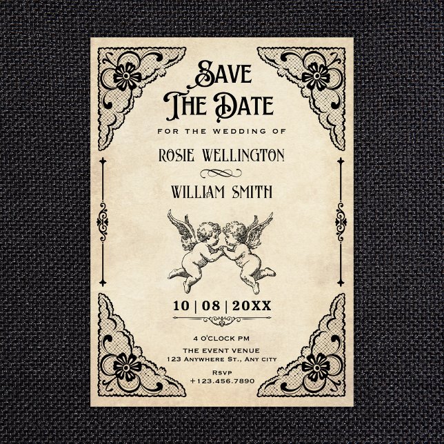Classic vintage wedding save the date (Creator Uploaded)