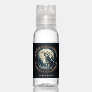 Classic, vintage wolf & moon  hand sanitizer