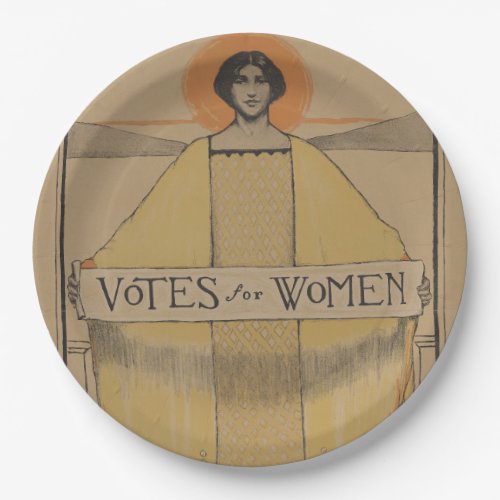 Classic Vintage Women Vote Boye Suffrage Poster Paper Plates