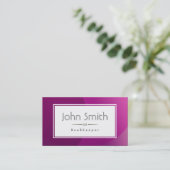 Classic Violet Background Bookkeeper Business Card (Standing Front)
