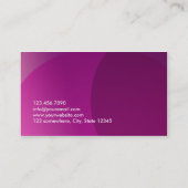 Classic Violet Background Bookkeeper Business Card (Back)