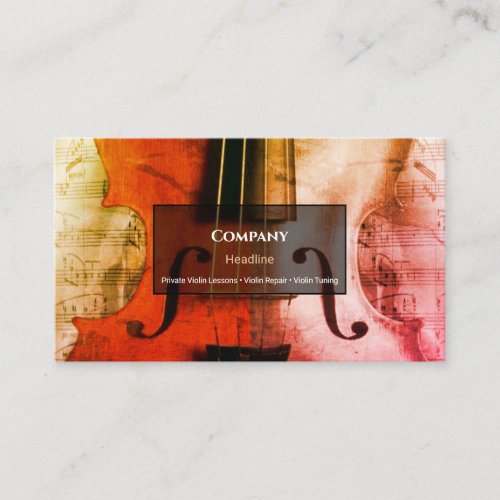 Classic Violin Business Card