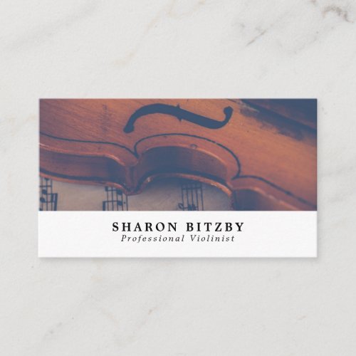 Classic Violin Professional Violinist Business Card