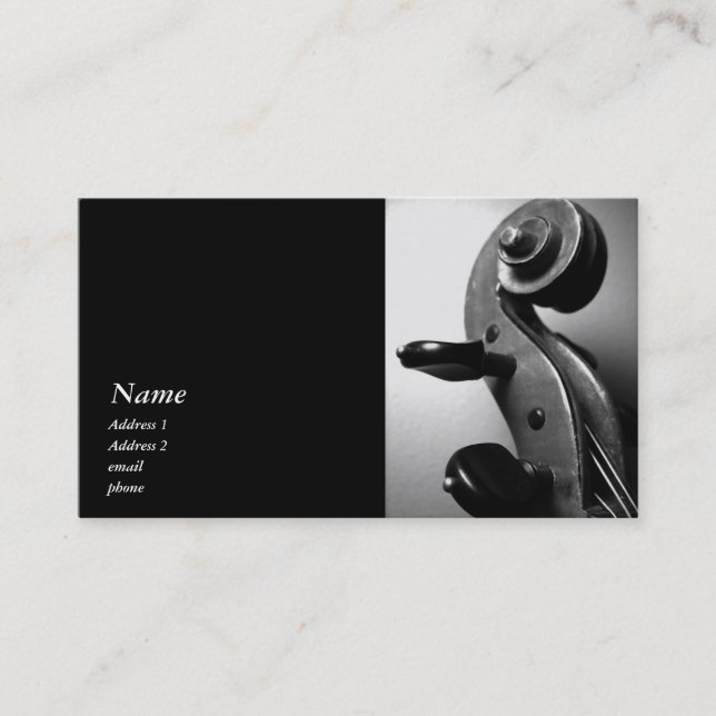 Classic Violin / Viola Scroll Business Card (Front)