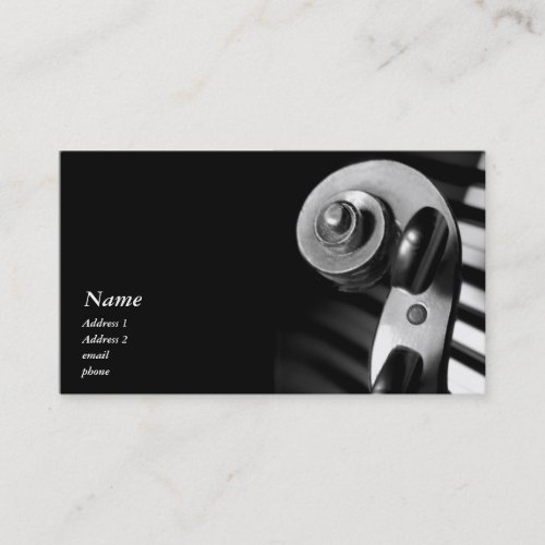 Classic Violin / Viola Scroll Business Card