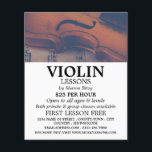 Classic Violin, Violin Lessons Advertising Flyer<br><div class="desc">Classic Violin,  Violin Lessons Advertising Flyers By The Business Card Store.</div>