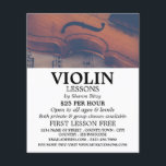 Classic Violin, Violin Lessons Advertising Flyer<br><div class="desc">Classic Violin,  Violin Lessons Advertising Flyers By The Business Card Store.</div>