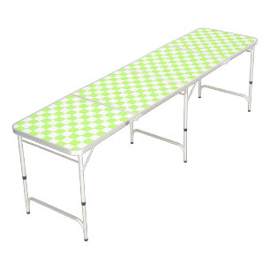 Classic visual lime checkerboard  beer pong table