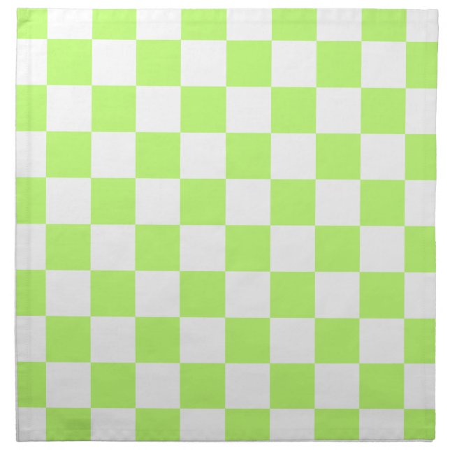 Classic visual lime checkerboard  cloth napkin (Front)