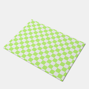 Classic visual lime checkerboard doormat