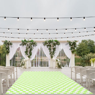 Classic visual lime checkerboard outdoor rug