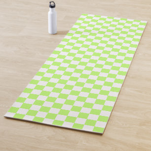 Classic visual lime checkerboard  yoga mat