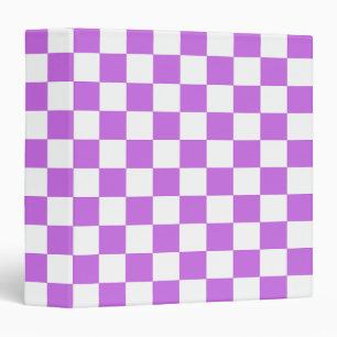 Classic visual magenta checkerboard  3 ring binder