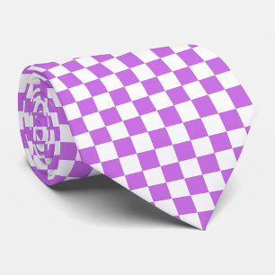 Classic visual magenta checkerboard neck tie