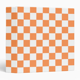 Classic visual orange checkerboard  3 ring binder