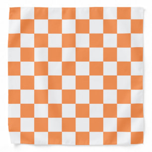 Classic visual orange checkerboard  bandana