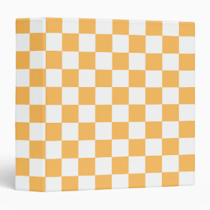 Classic visual peach checkerboard 3 ring binder