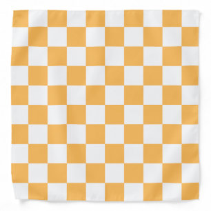 Classic visual peach checkerboard bandana
