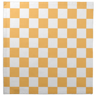 Classic visual peach checkerboard cloth napkin