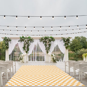 Classic visual peach checkerboard  outdoor rug