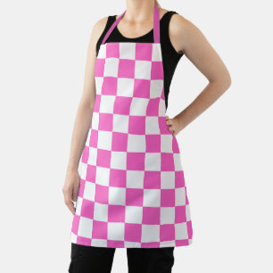 Classic visual pink checkerboard  apron