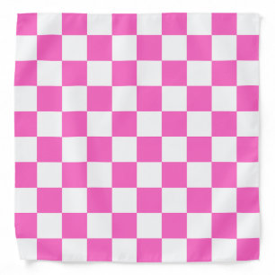 Classic visual pink checkerboard bandana