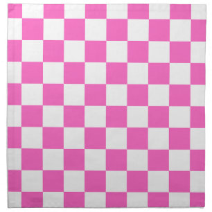 Classic visual pink checkerboard  cloth napkin