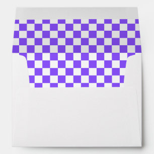 Classic visual purple checkerboard  envelope