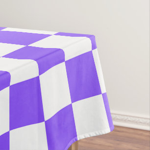 Classic visual purple checkerboard tablecloth