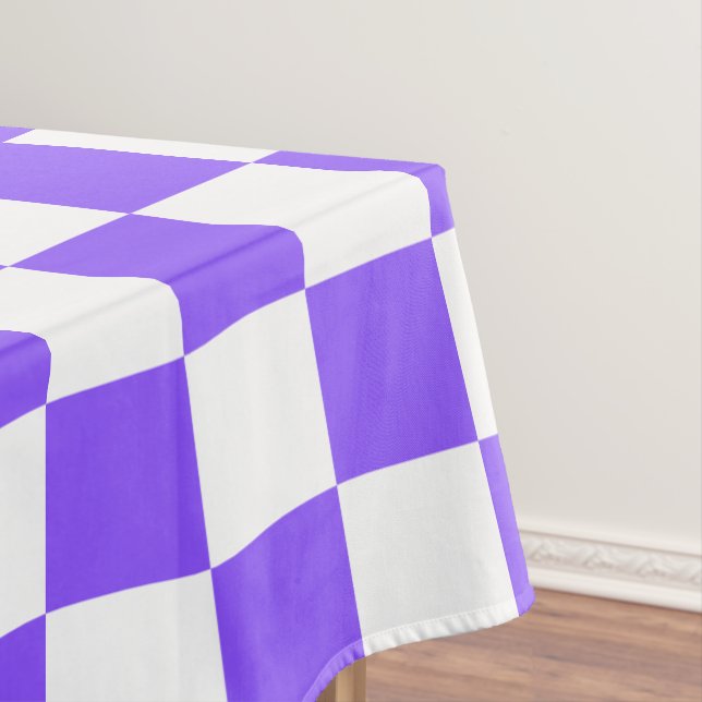 Classic visual purple checkerboard  tablecloth (In Situ)