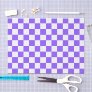 Classic visual purple checkerboard tissue paper