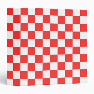 Classic visual red checkerboard  3 ring binder