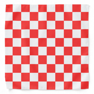 Classic visual red checkerboard bandana