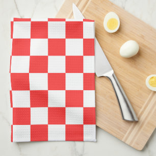 Classic visual red checkerboard  kitchen towel