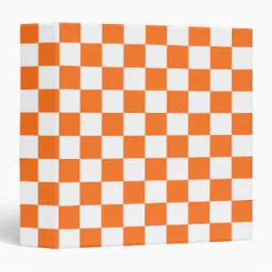 Classic visual salmon checkerboard  3 ring binder