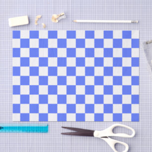 Classic visual sapphire checkerboard tissue paper