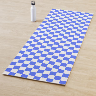 Classic visual sapphire checkerboard  yoga mat