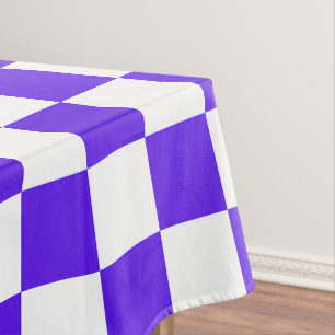 Classic visual violet checkerboard  tablecloth