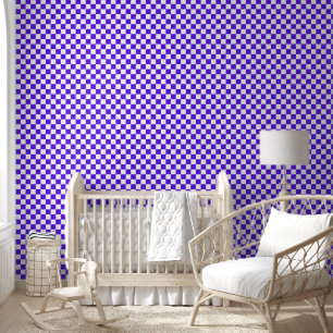 Classic visual violet checkerboard wallpaper