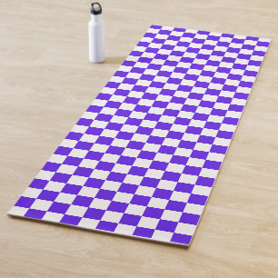 Classic visual violet checkerboard yoga mat