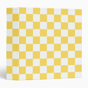 Classic visual yellow checkerboard  3 ring binder
