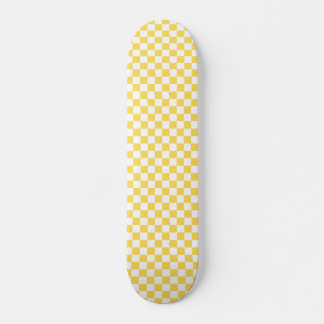 Classic visual yellow checkerboard  skateboard