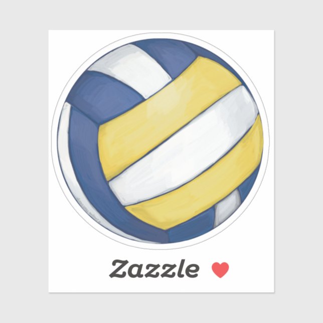 Classic Volleyball Art Sticker (Sheet)