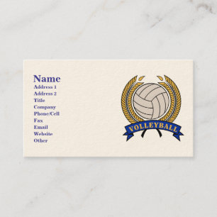 Classic Volleyball Design Business Cards