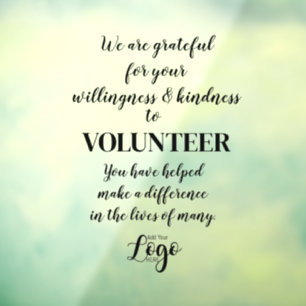 classic volunteer appreciation week sign thanks